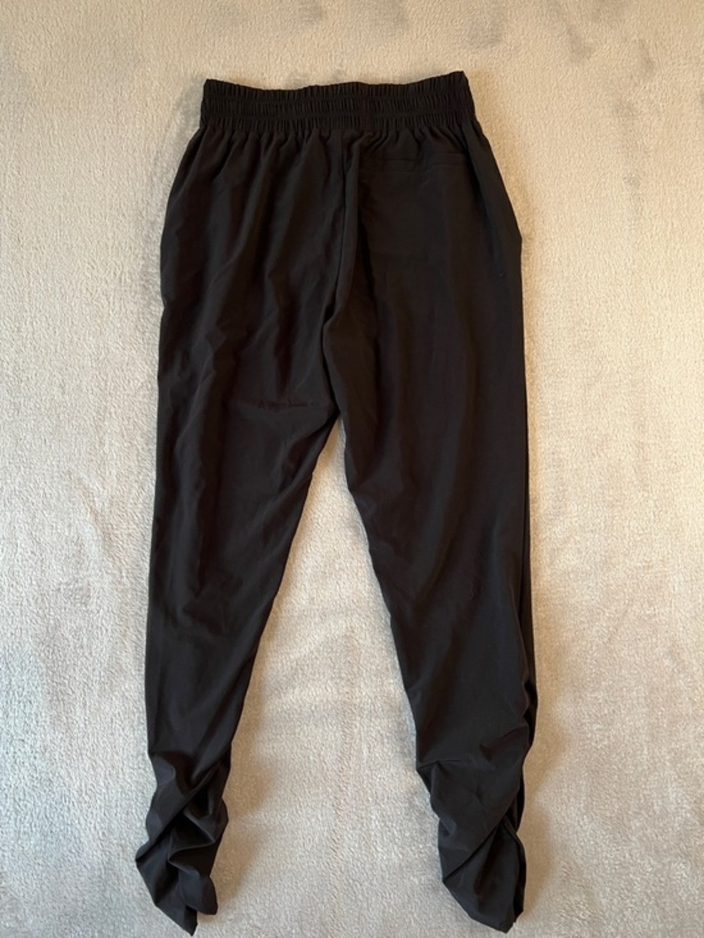 Prana Breathe Black Ruched Ankle Jogger Pants Womens XS Recycled Stretch Hiking
